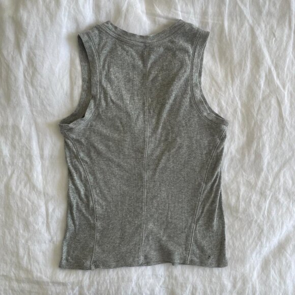 Free People Intimately Gray Ribbed Tank Top (XS/S/M) - Picture 3 of 4